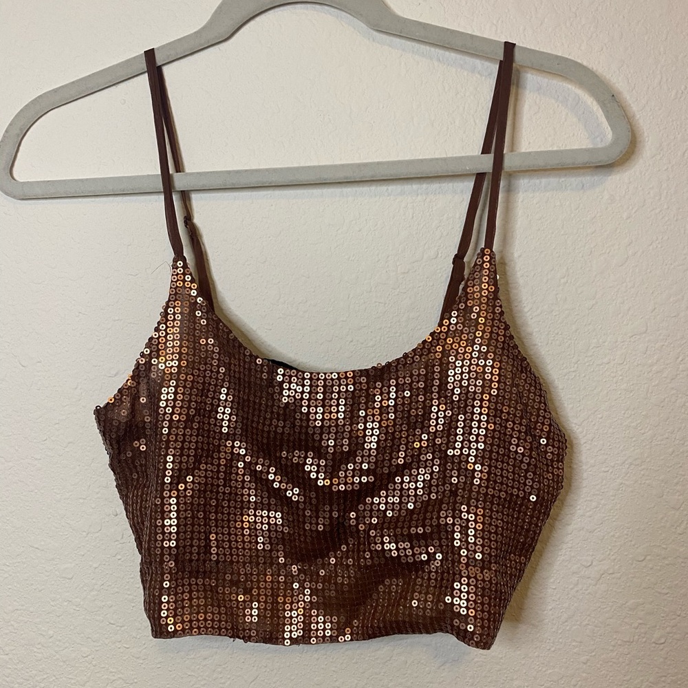 Sequin crop top